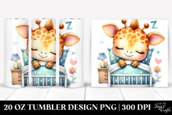 Colorful Baby Giraffe Sleeping | 20 Oz Tumbler Product Image 1