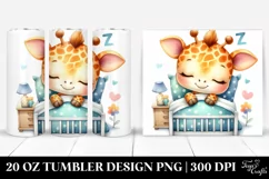 Colorful Baby Giraffe Sleeping | 20 Oz Tumbler Product Image 1