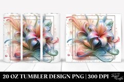 Glossy Lily Watercolor Clipart 20 Oz Tumbler Product Image 1