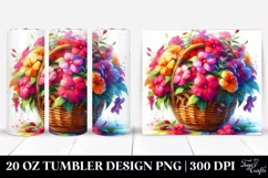 Vibrant Colorful Basket | 20 Oz Tumbler Product Image 1