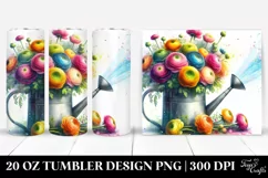 Vibrant Colorful Watercolor Sprinkling Can | 20 oz Tumbler Product Image 1