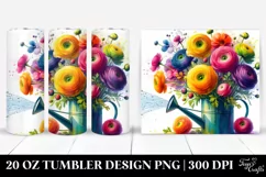 Vibrant Colorful Watercolor Sprinkling Can | 20 oz Tumbler Product Image 1