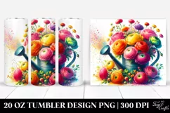 Vibrant Colorful Watercolor Sprinkling Can | 20 oz Tumbler Product Image 1