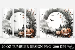 Washed Jack-O'-Lantern Clipart, High-Res 20 Oz Tumbler Product Image 1