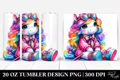 Cute Unicorn Sitting | 20 oz Tumbler Product Image 1