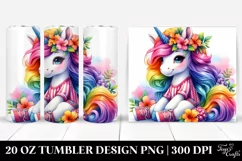 Cute Unicorn Sitting | 20 oz Tumbler Product Image 1