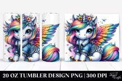 Cute Unicorn Sitting | 20 oz Tumbler Product Image 1