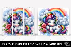 Playful Baby Unicorn Hide and Seek. 20 Oz Tumbler Design Product Image 1