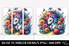 Playful Baby Unicorn Hide and Seek. 20 Oz Tumbler Design Product Image 1