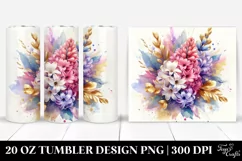 Abstract Vibrant Bouquet Gold | 20 Oz Tumbler Product Image 1