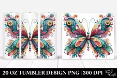 Colorful Whimsical Butterfly | 20 oz Tumbler Product Image 1