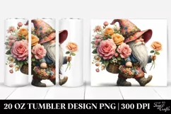 Detailed Gnome Rose Bouquet | 20 oz Tumbler Product Image 2
