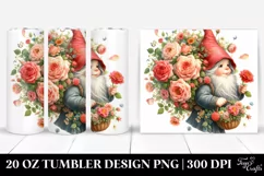 Detailed Gnome Rose Bouquet | 20 oz Tumbler Product Image 1