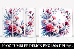 Vibrant Floral Frame Carnation Tumbler | 20 oz Tumbler Product Image 1