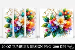 Colorful Jasmine Splash | 20 Oz Tumbler Product Image 1