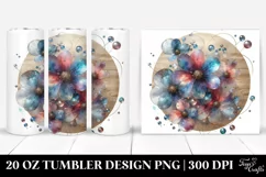 Shiny Cosmos Watercolor | 20 Oz Tumbler Product Image 1