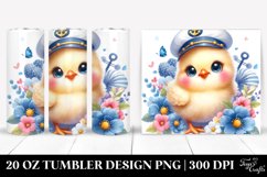 Colorful Baby Chicken Sailor | 20 oz Tumbler Product Image 1