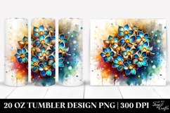 Abstract Stained Lobelia | 20 Oz Tumbler Product Image 1