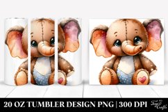 Vibrant Baby Elephant Plush | 20 oz Tumbler Product Image 1