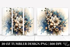 Abstract Delphinium Stained | 20 Oz Tumbler Product Image 1