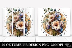 Abstract Delphinium Stained | 20 Oz Tumbler Product Image 1
