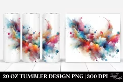 Colorful Watercolor Particles | 20 Oz Tumbler Product Image 1