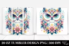 Pastel Owl Floral | 20 oz Tumbler Product Image 1