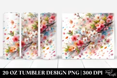 Pastel Tumbling Spring Petals | 20 Oz Tumbler Product Image 1