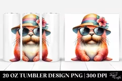 Cute Baby Walrus Sunglasses | 20 oz Tumbler Product Image 1