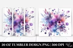 Colorful Purple Background Splash | 20 Oz Tumbler Product Image 1