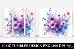 Colorful Purple Background Splash | 20 Oz Tumbler Product Image 1