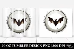 Simple Bat Clipart, High-Res 20 Oz Tumbler Product Image 1