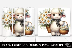 Whimsical Baby Lamb Daisy | 20 Oz Tumbler Product Image 1