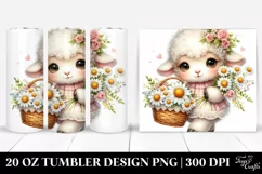 Whimsical Baby Lamb Daisy | 20 Oz Tumbler Product Image 1