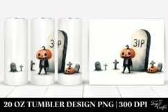 Simple Funny Graveyard Halloween Clipart 20 Oz Tumbler Product Image 1