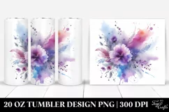 Colorful Purple Background Splash | 20 Oz Tumbler Product Image 1