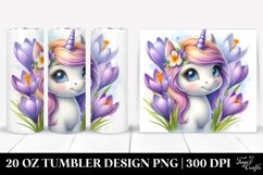 Cute Baby Unicorn Crocus | 20 oz Tumbler Product Image 1
