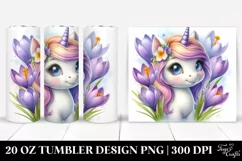 Cute Baby Unicorn Crocus | 20 oz Tumbler Product Image 1