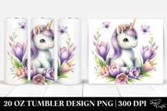 Cute Baby Unicorn Crocus | 20 oz Tumbler Product Image 1