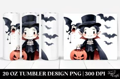Simple Funny Vampire Halloween Clipart 20 Oz Tumbler Product Image 1
