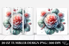 Shiny Begonia Watercolor | 20 Oz Tumbler Product Image 1