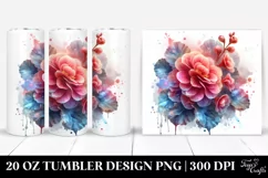 Shiny Begonia Watercolor | 20 Oz Tumbler Product Image 1