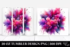 Colorful Magenta Gliterry Particles | 20 Oz Tumbler Product Image 1