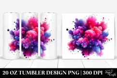 Colorful Magenta Gliterry Particles | 20 Oz Tumbler Product Image 1