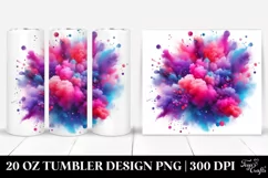 Colorful Magenta Gliterry Particles | 20 Oz Tumbler Product Image 1