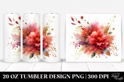 Colorful Redish Splash Foil | 20 Oz Tumbler Product Image 1