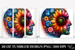 Vibrant Sunflower Seal Watercolor | 20 oz Tumbler Product Image 1