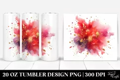 Colorful Redish Splash Foil | 20 Oz Tumbler Product Image 1