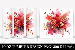 Colorful Redish Splash Foil | 20 Oz Tumbler Product Image 1