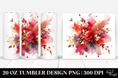 Colorful Redish Splash Foil | 20 Oz Tumbler Product Image 1